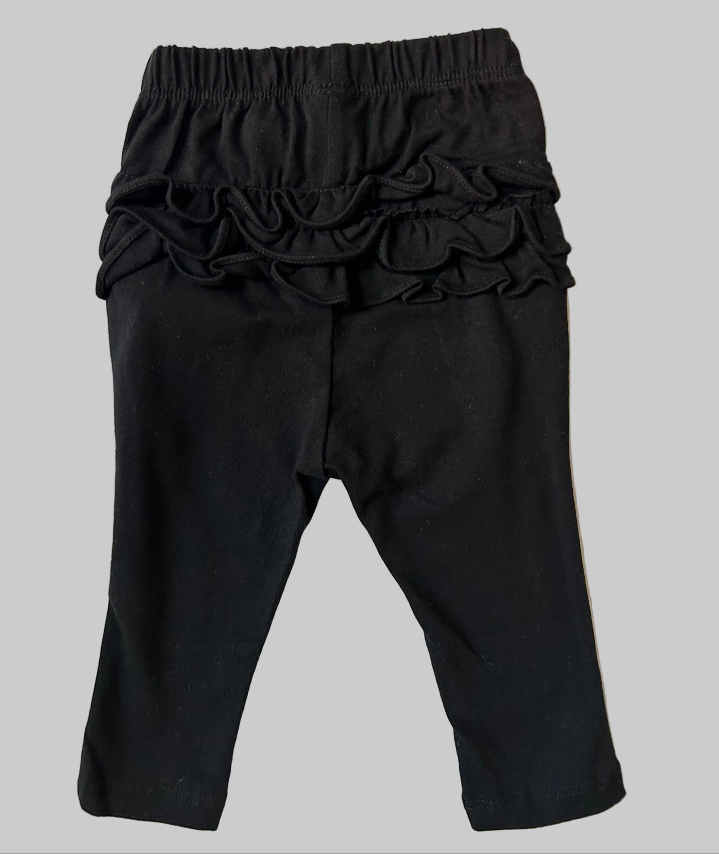 Old Navy Black Pants w/Ruffles 3-6M