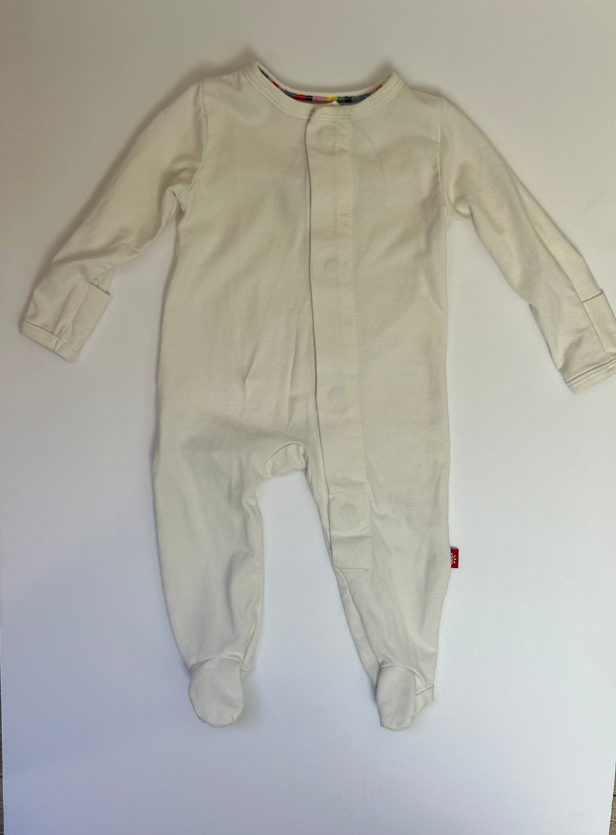 Magnetic Me White Footie 0-3M