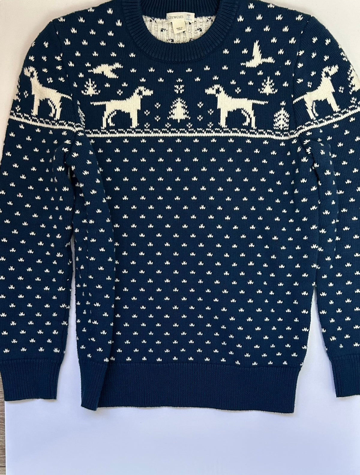 Crewcuts Navy Sweater w/ Dog 10/11