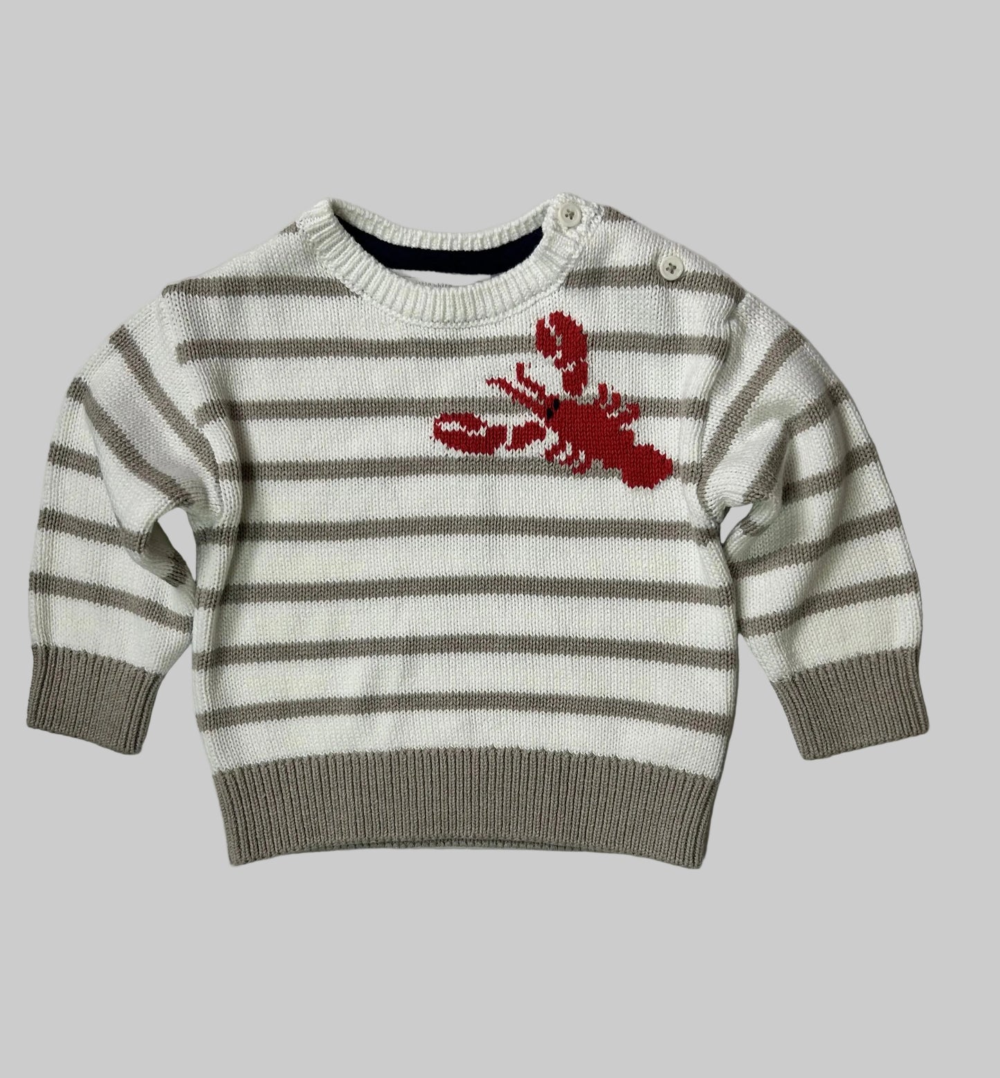 The Little White Company Lobster Sweater 3-6M
