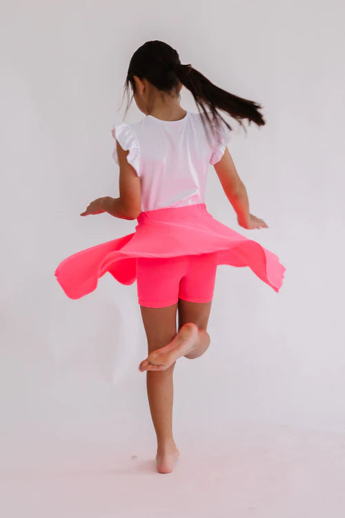 Neon Pink Twirl Shorts
