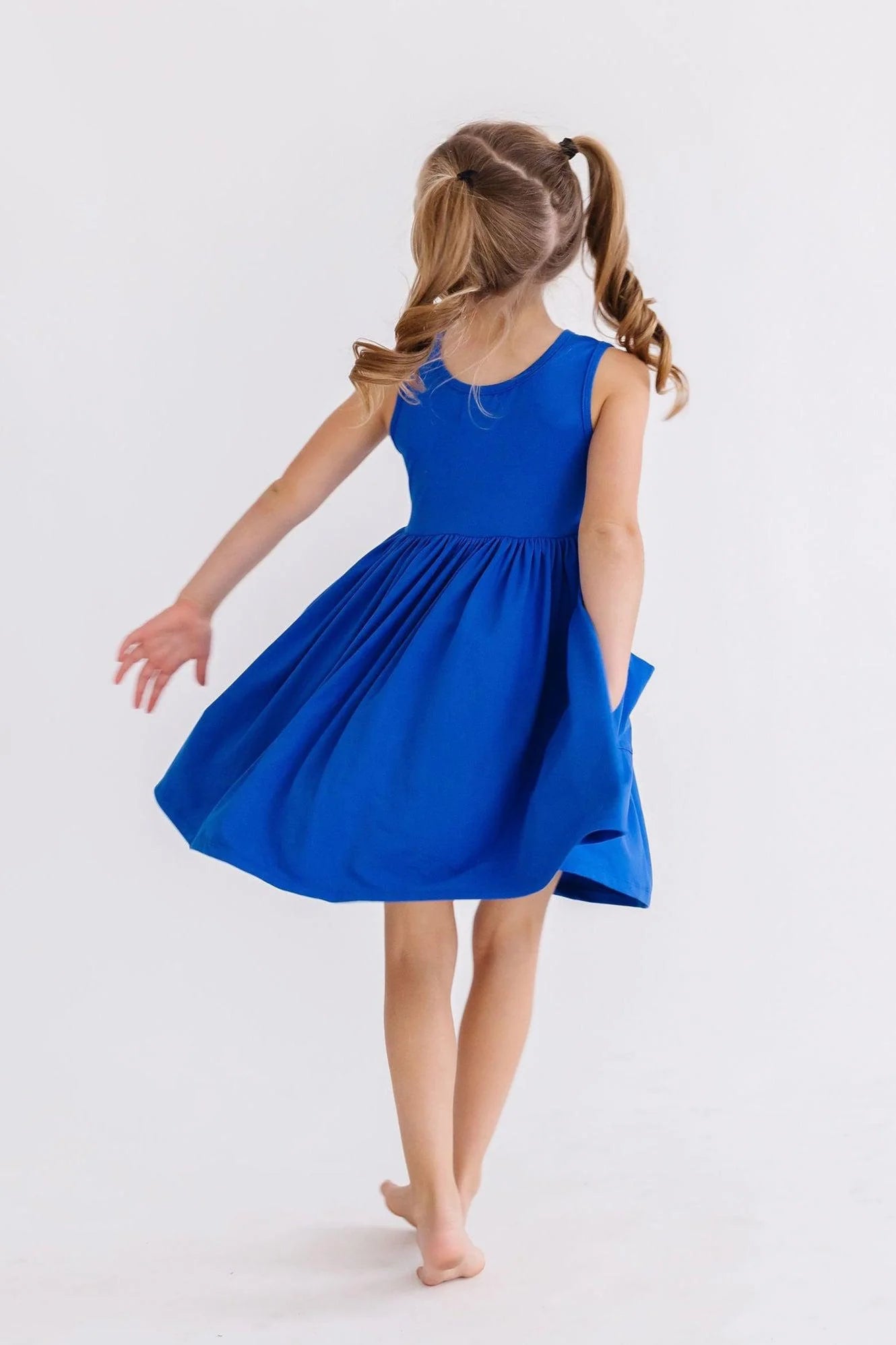Royal Blue Tank Pocket Twirl Dress KDJ Kids Royal Blue Tank Pocket Twirl Dress KDJ Kids