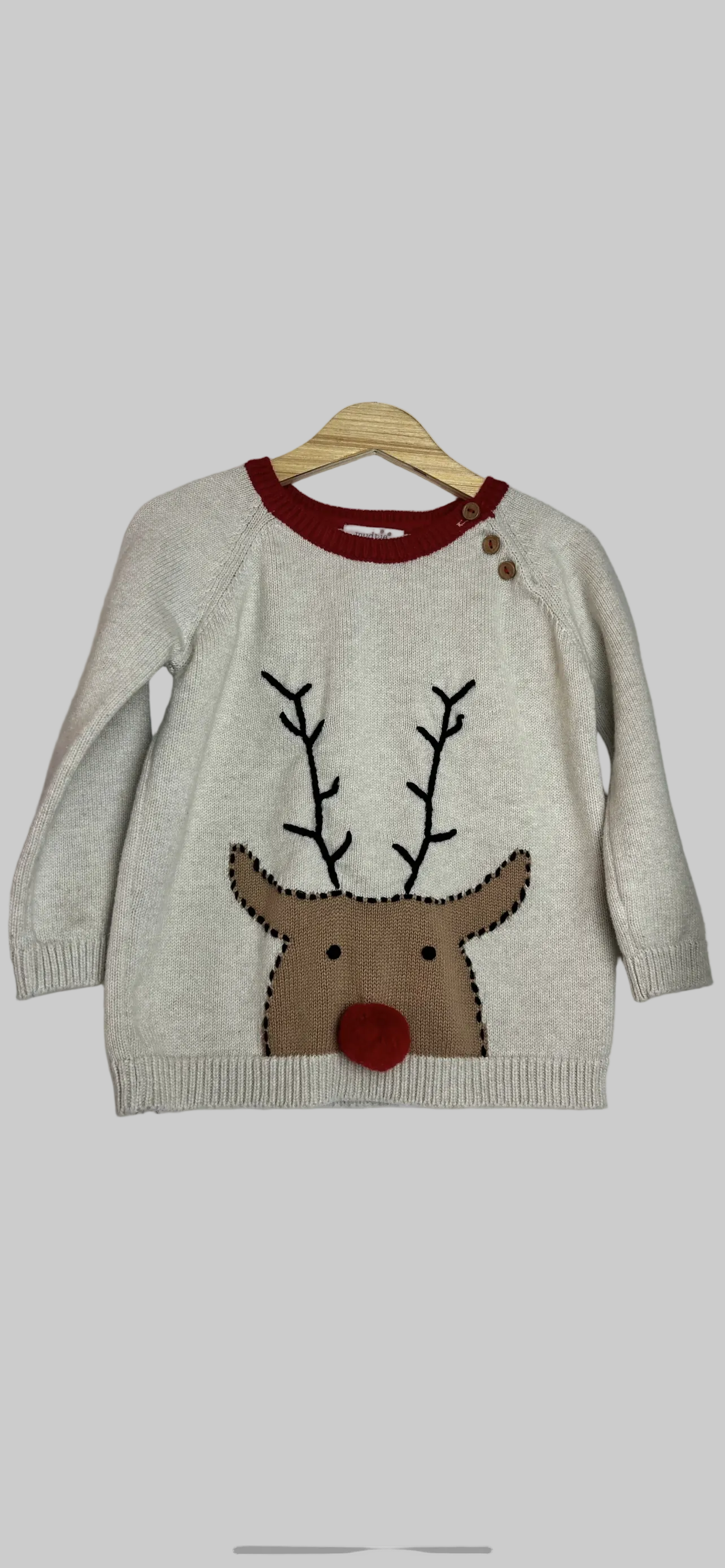 Mudpie Holiday Reindeer Sweater 2T/3T