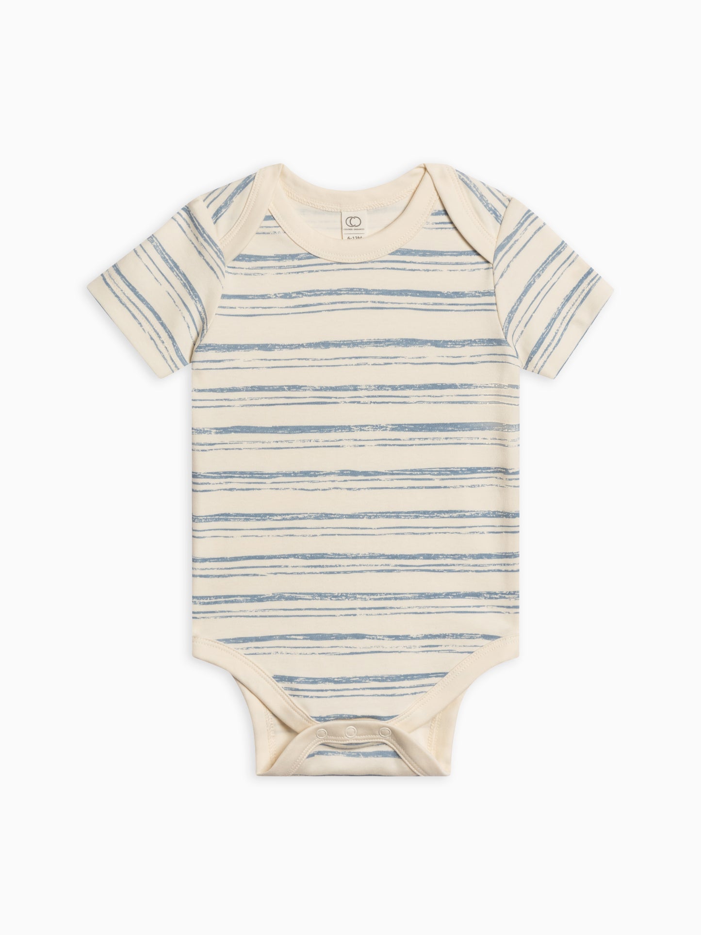 Organic Baby Afton Bodysuit / Wave Stripe/ Rain
