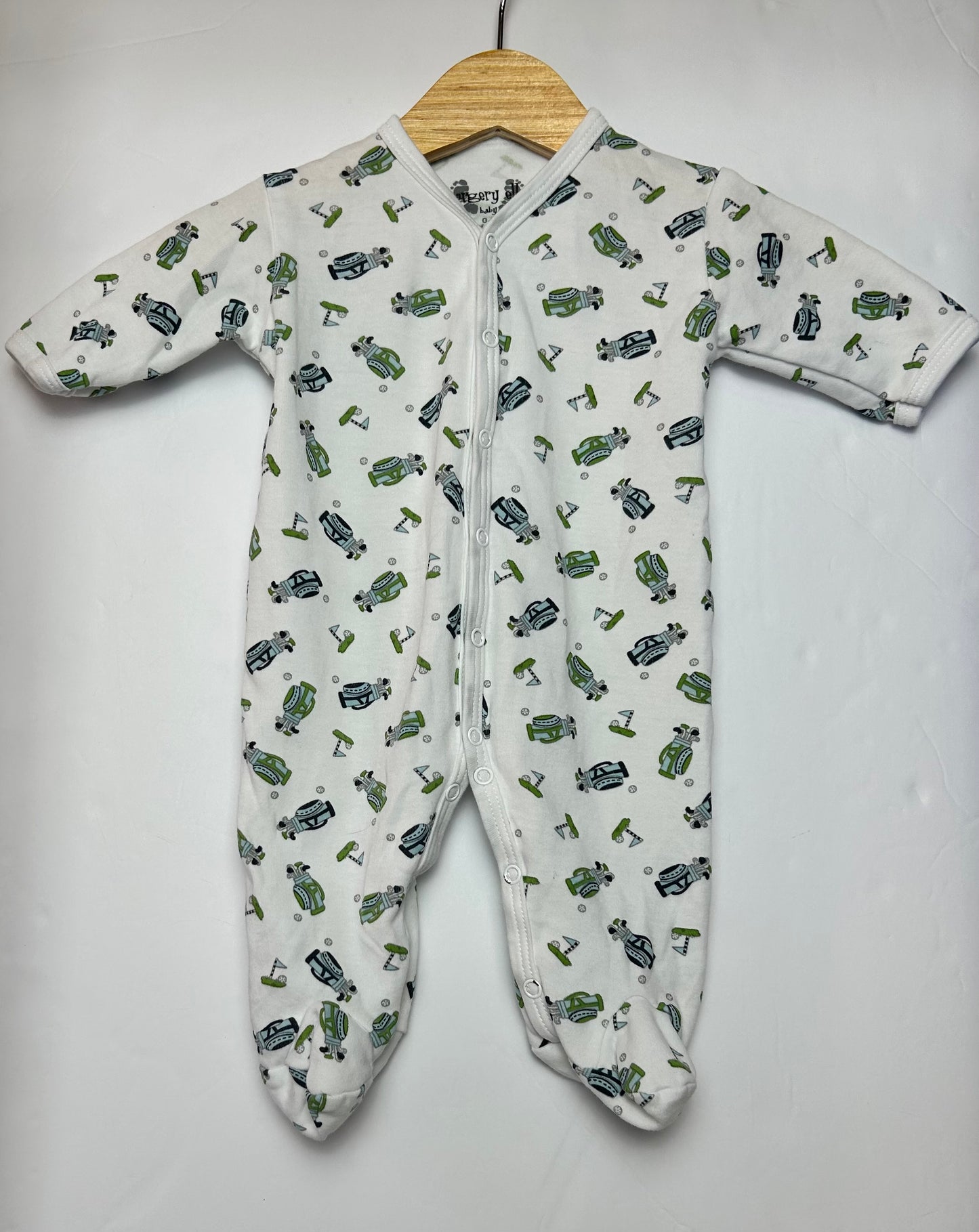 Margery Ellen Golf Footed Snap Jumper 0-3M