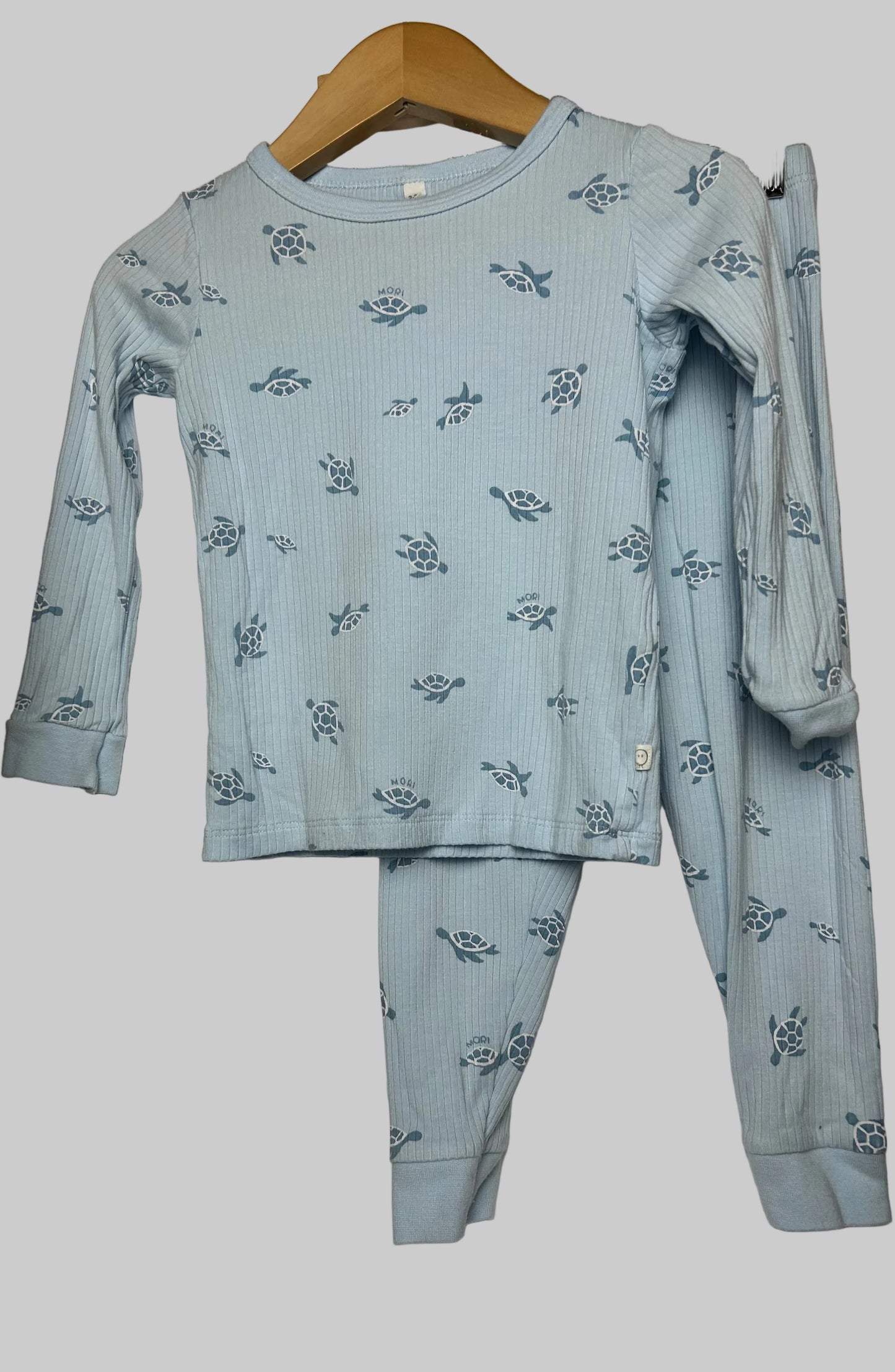 Mori Baby Blue Turtle Pajamas 2-3T