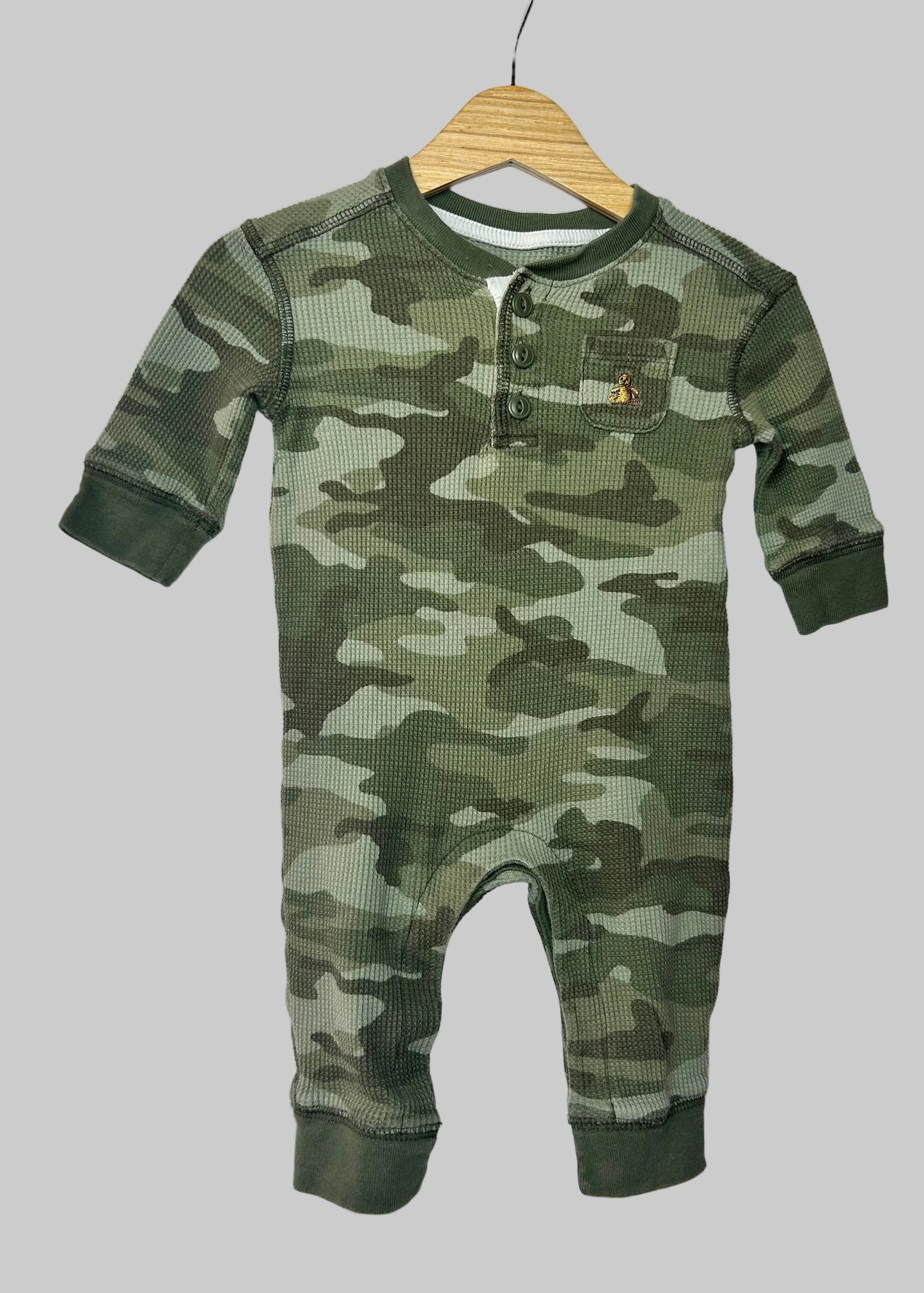 Baby Gap Waffle Camo Jumpsuit 3-6M