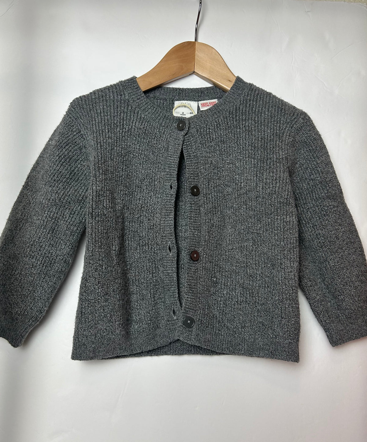 Zara Gray LS Cardigan 2T