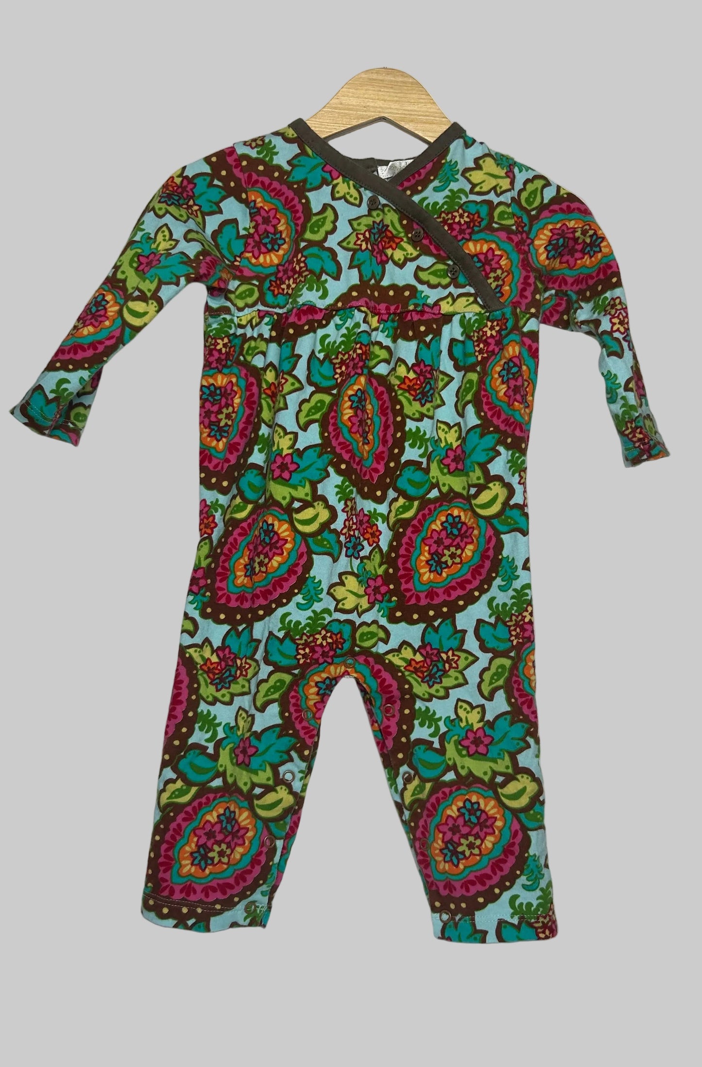 Angel Dear Brown Floral Jumper 6-9M
