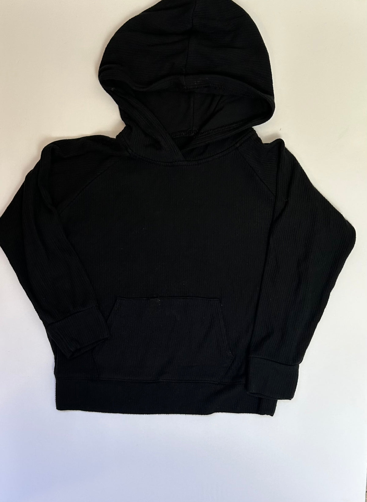 Kyte Baby Black Ribbed Hoodie 4T