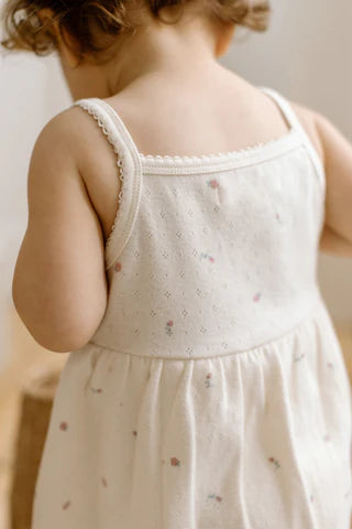 Organic Baby Soleil Pointelle Bodysuit Dress