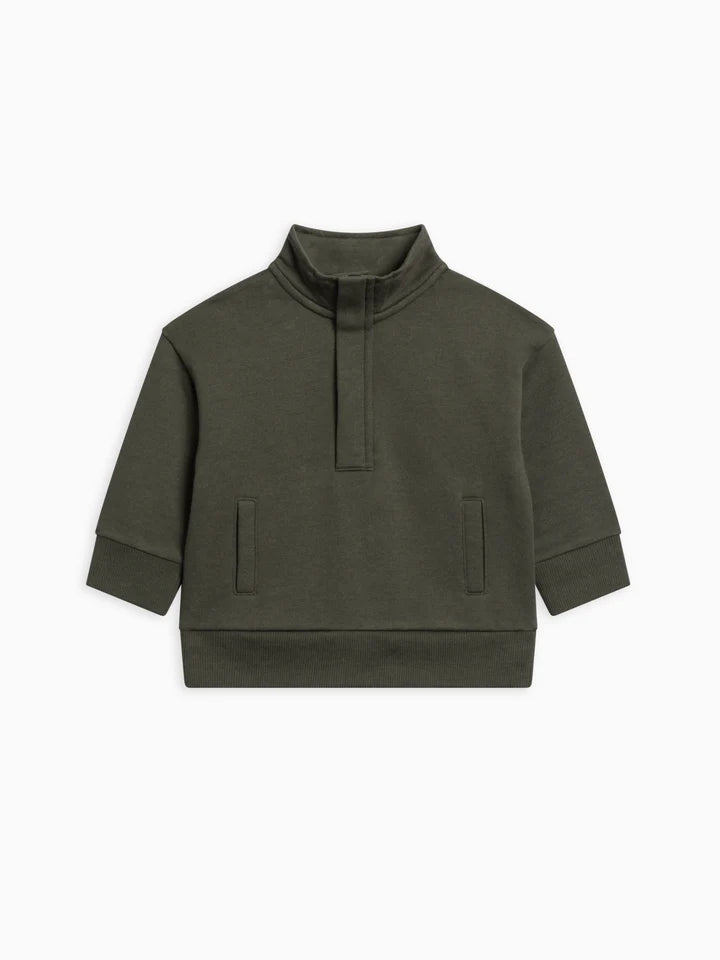 Colored Organics Eunan Fleece Half Zip Pullover Sweatshirt Pine