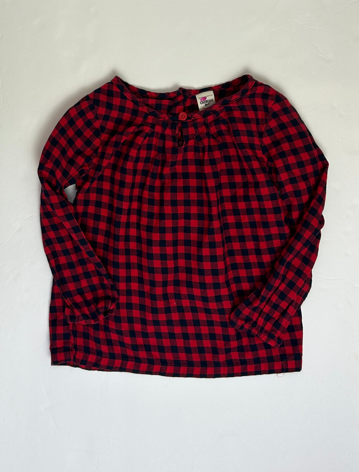 Oshkosh Red Plaid Top 3T