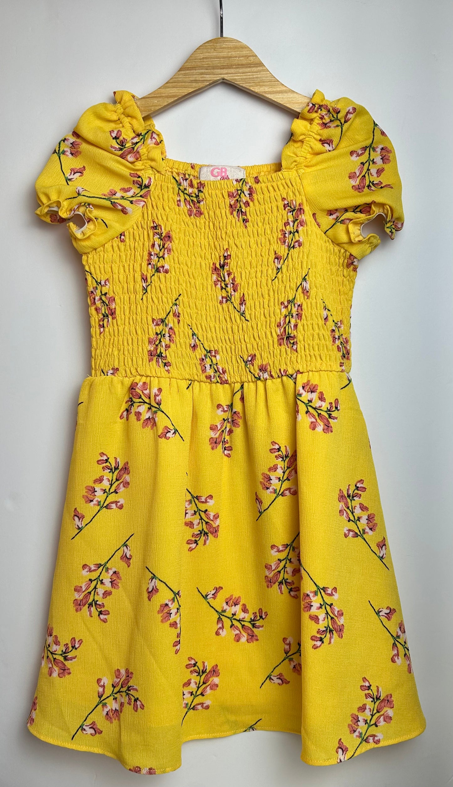 GB Girls Yellow Floral Dress 4