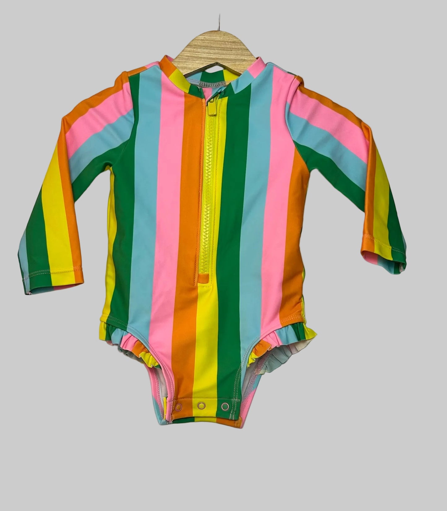 Old Navy Striped One Piece Swimsuit 6-12M
