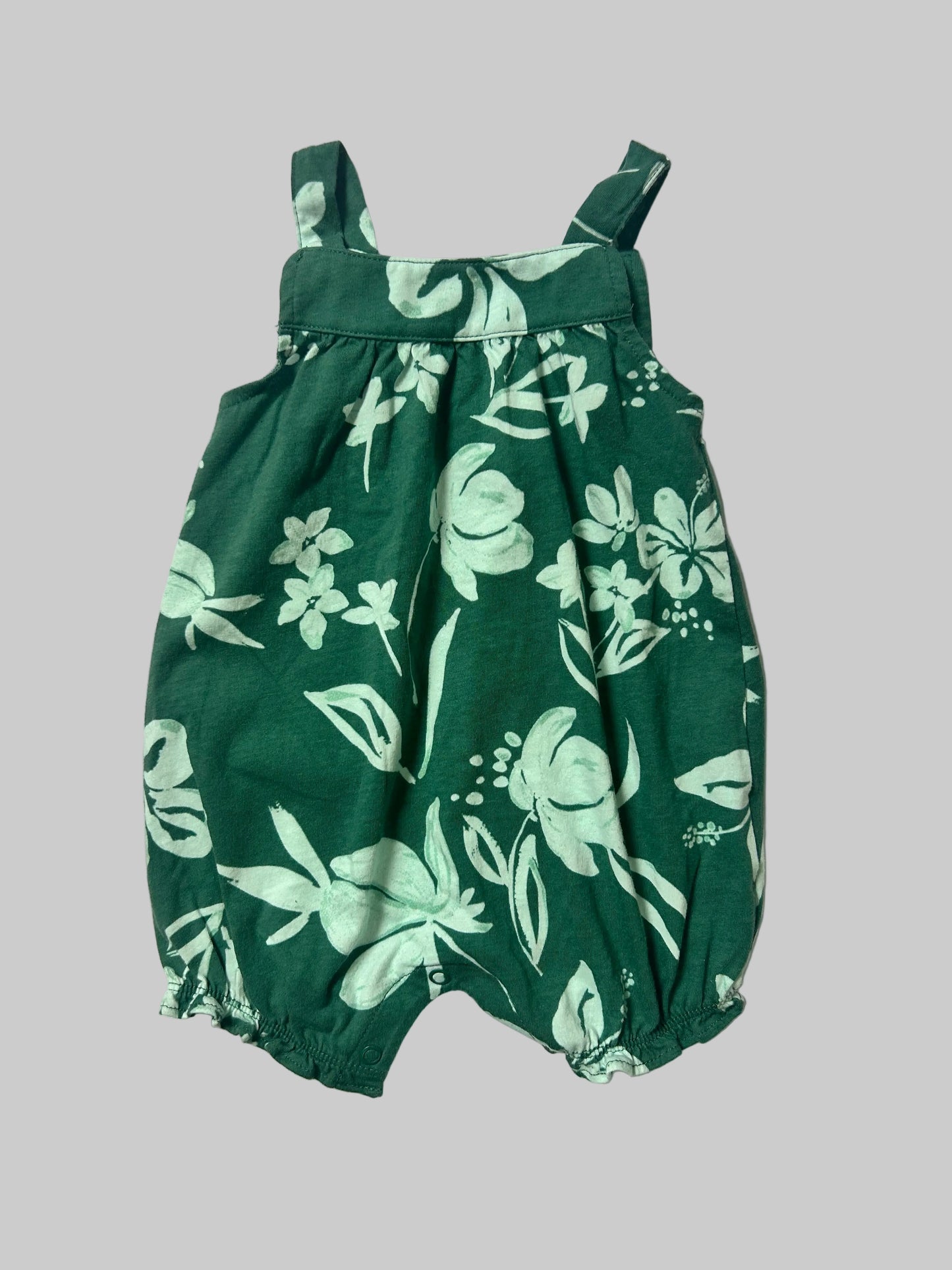 Carter's Green Tropical Bubble Romper 6M