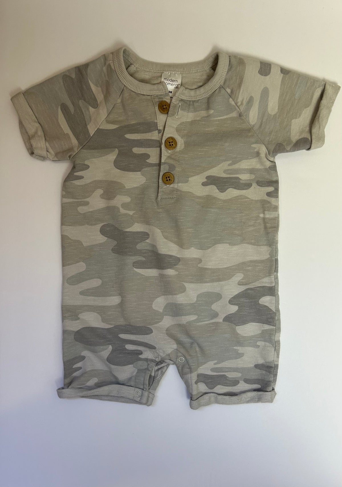 Modern Moments SS Camo Romper 18M