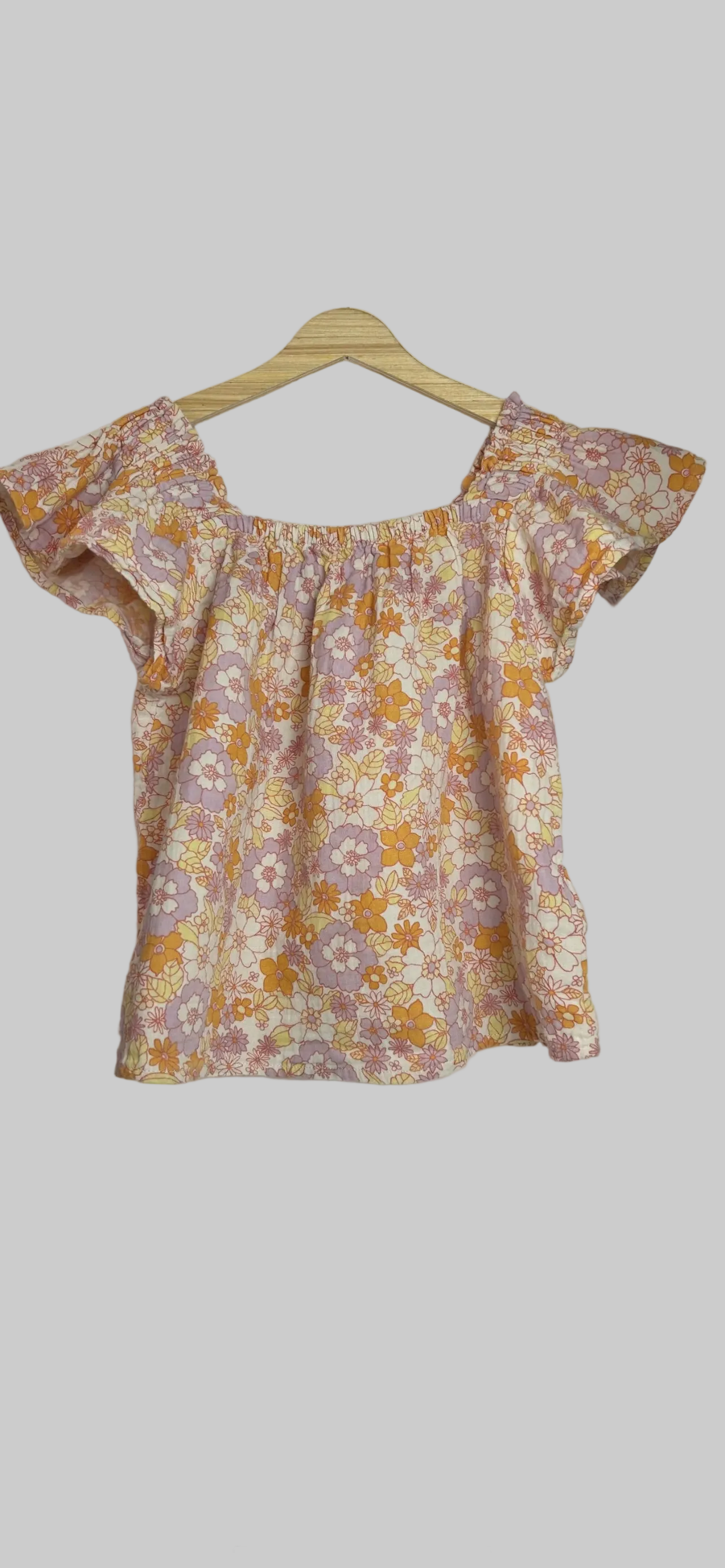 Gap Kids Orange/ Lavender Top M(8)