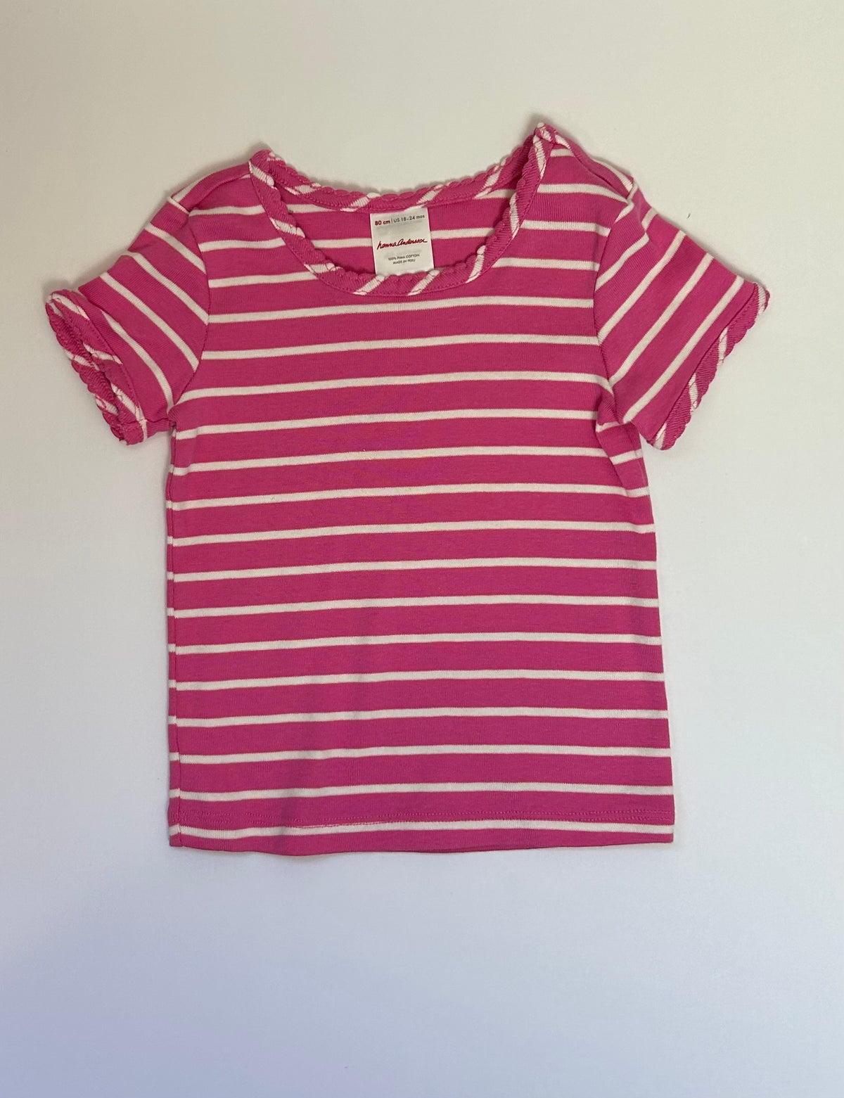 Hanna Andersson Pink White Top 18-24M