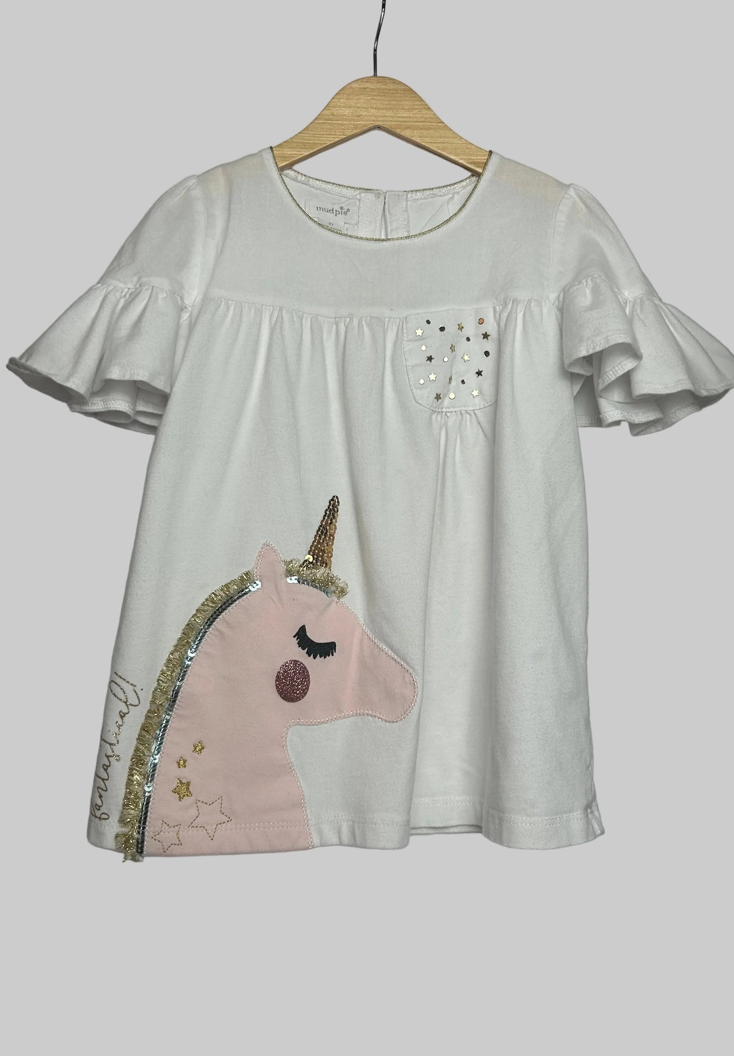 Mudpie Unicorn Blouse 5T