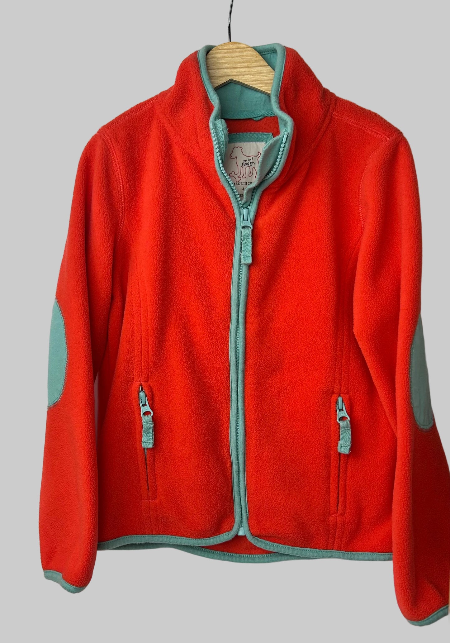 Mini Boden Orange Fleece Jacket 4-5Y