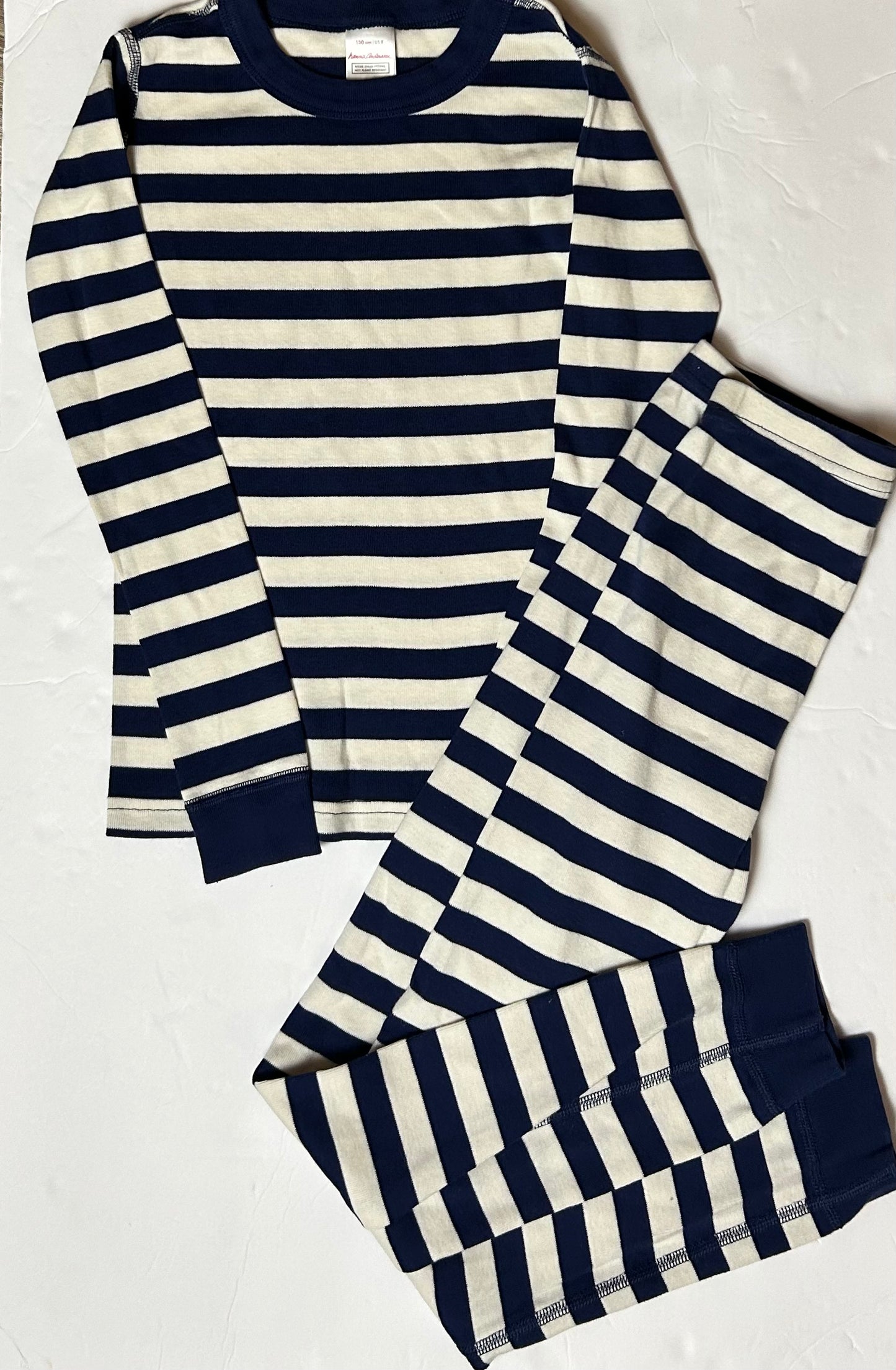 Hanna Andersson Navy Stripe PJs 8