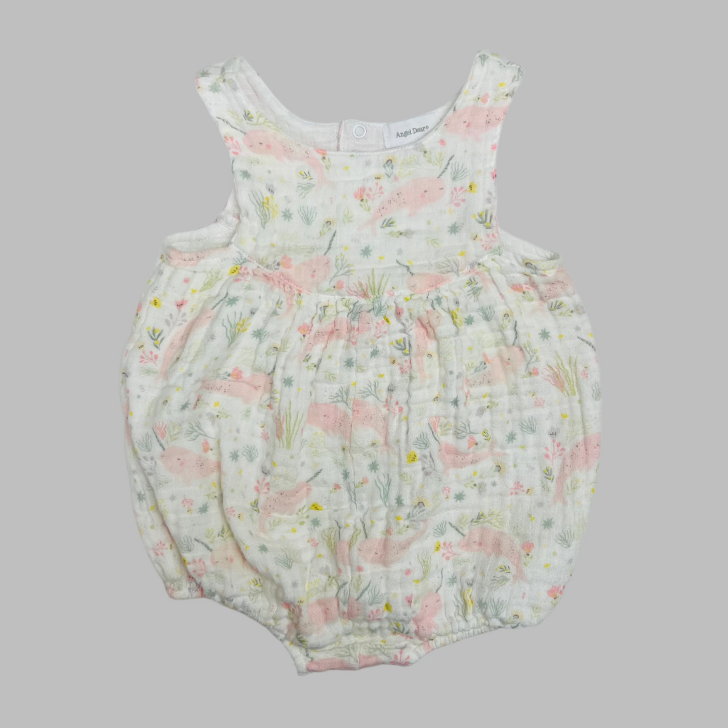 Angel Dear Narwhal Print Bubble Romper 12-18M