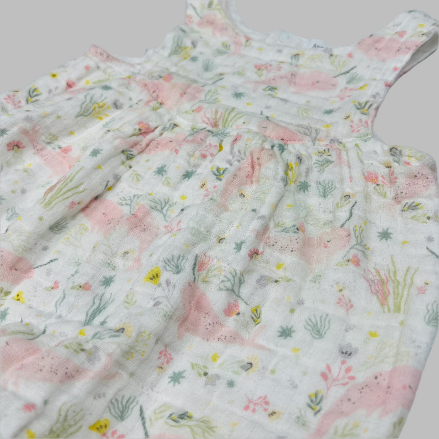 Angel Dear Narwhal Print Bubble Romper 12-18M