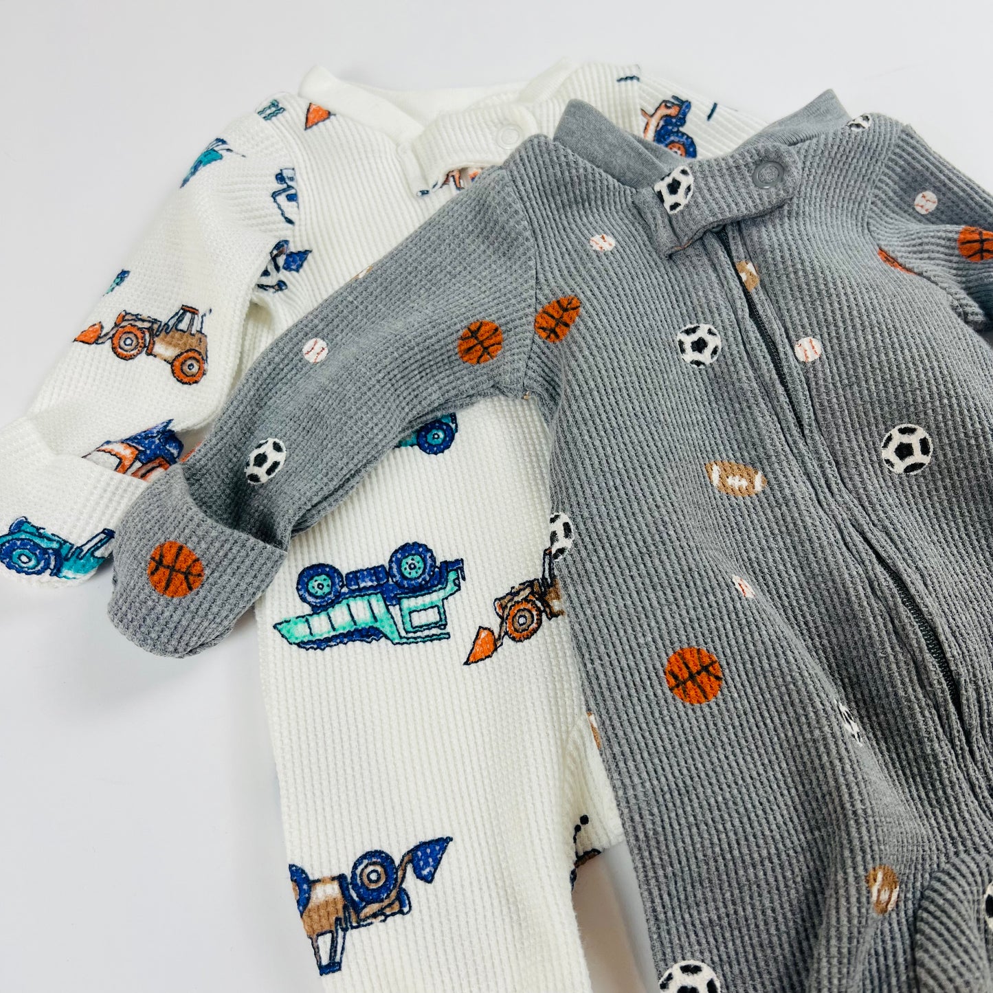 Carter's 2 pack LS Zippered Jumpsuit 3M