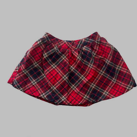 Baby Gap Red Plaid Skirt 2T