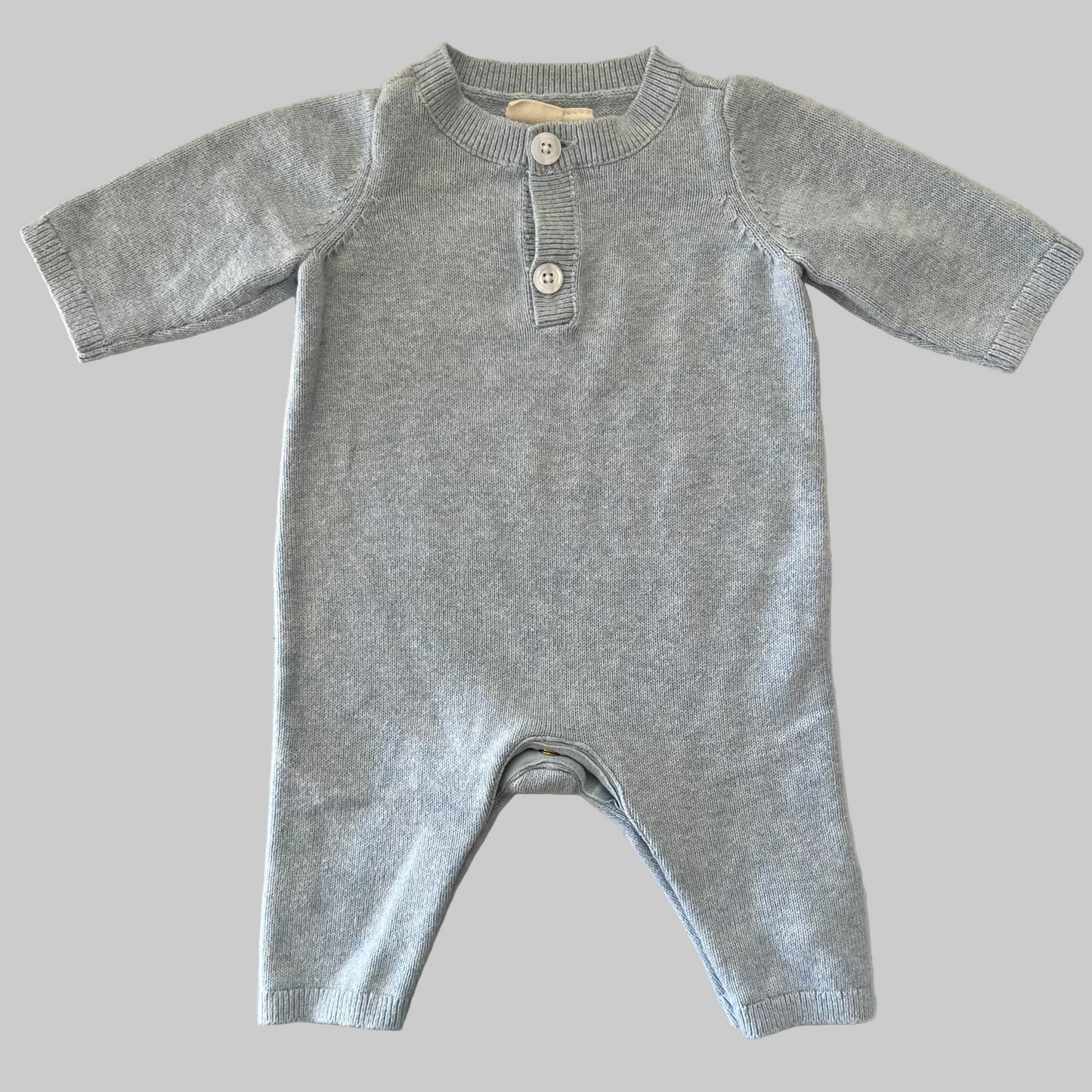 Baby Gap Light Blue Sweater Jumpsuit 0-3M