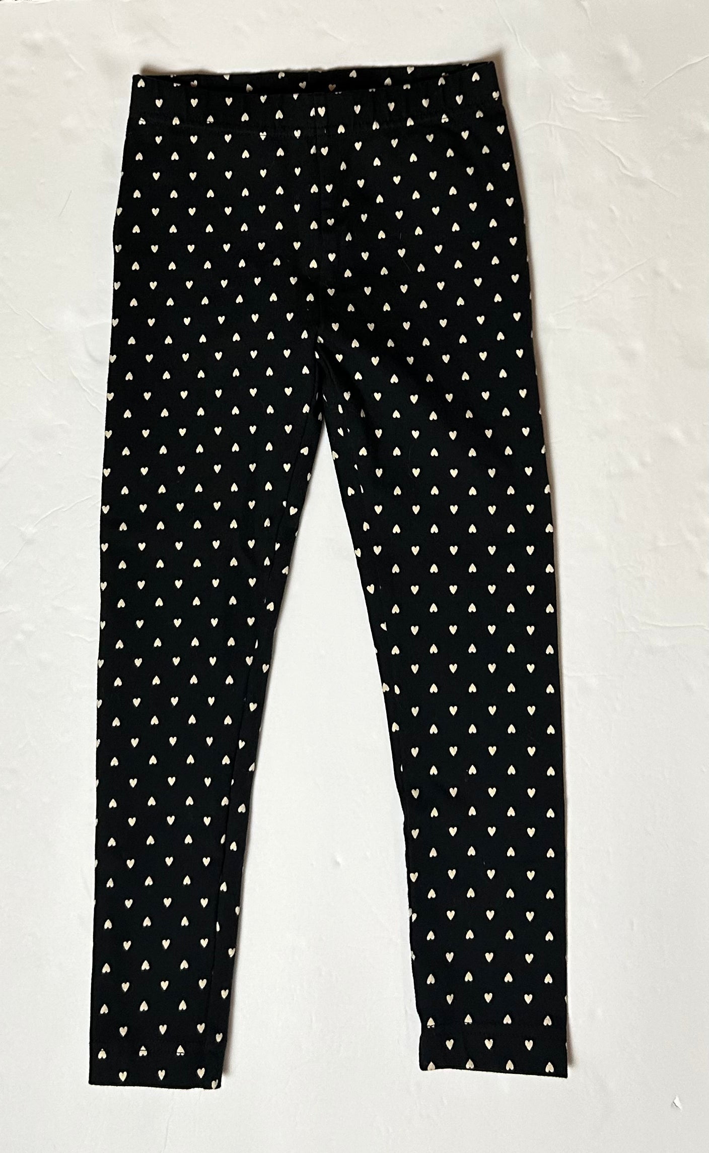 Hanna Andersson Black Leggings Hearts 5T