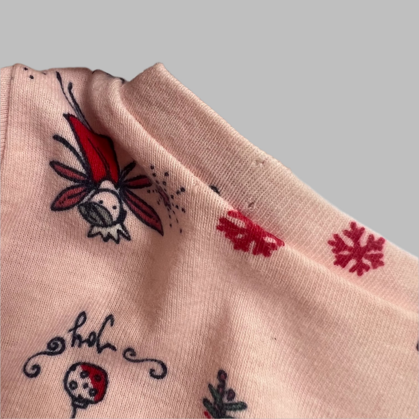 Baby Gap Pink Fairy Christmas Pajamas 6-12M