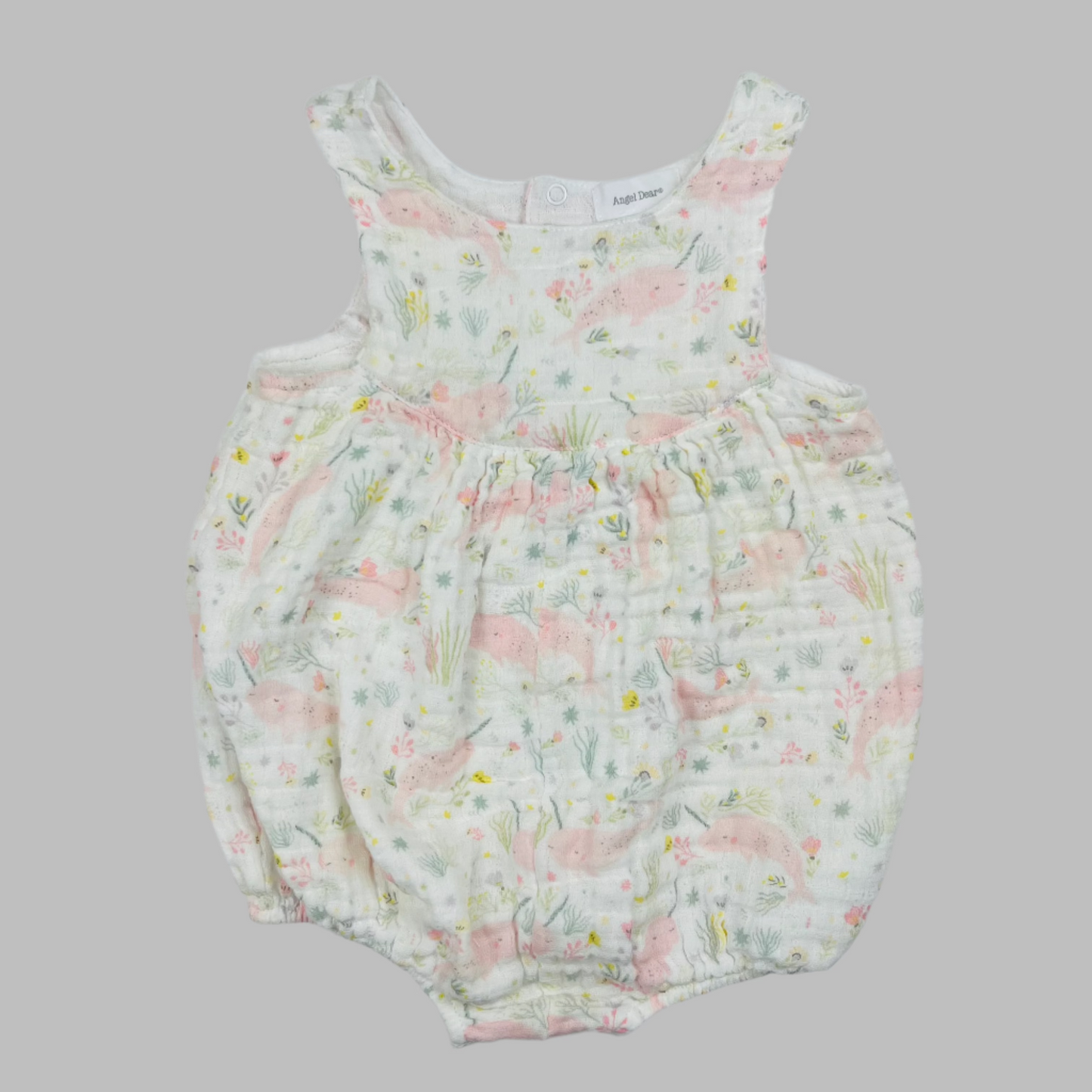 Angel Dear Narwhal Print Bubble Romper 12-18M