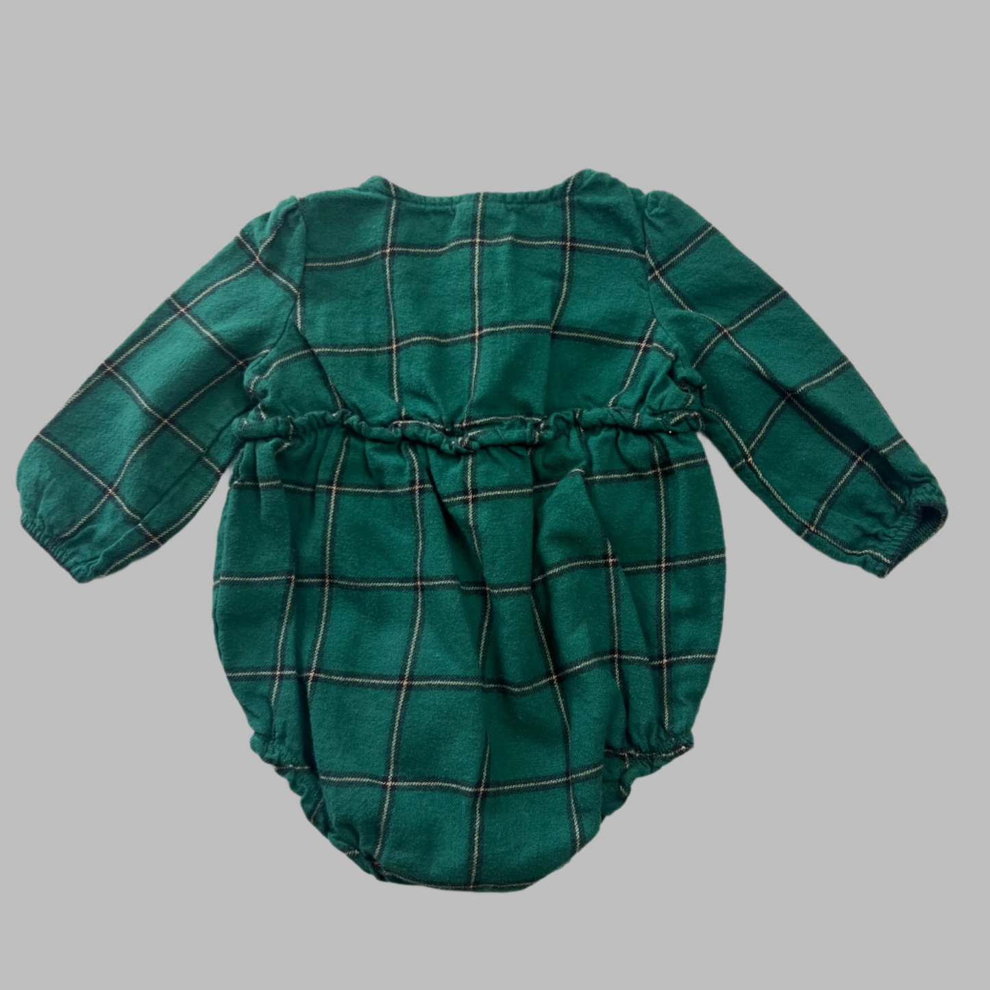 Carter’s LS Green Flannel Onesie 6M