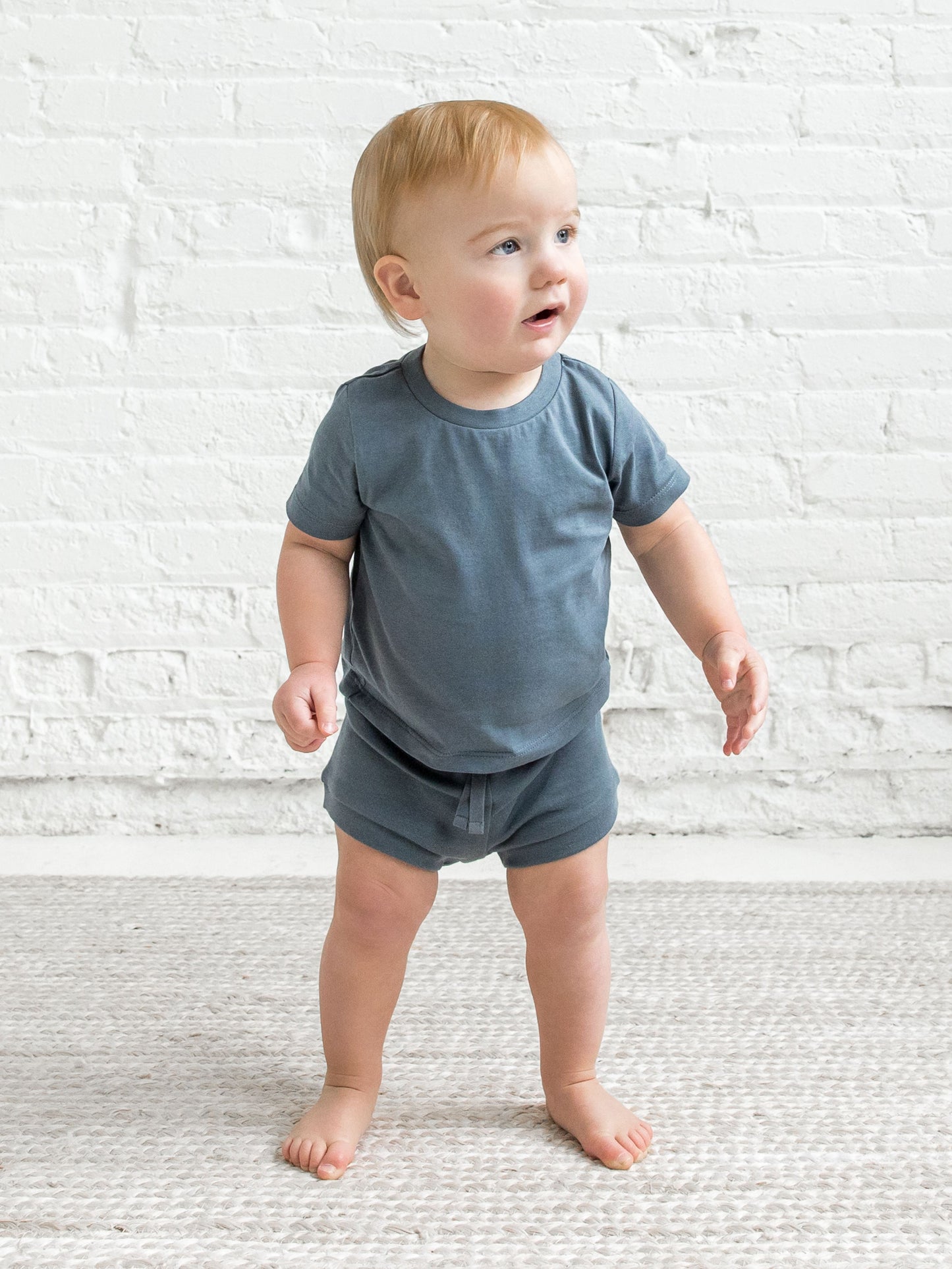 Organic Baby Havana Shorts / Harbor