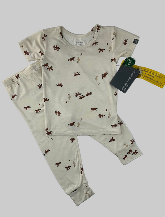 Modern Moments 2PC Horse Pajamas 18M w/tags