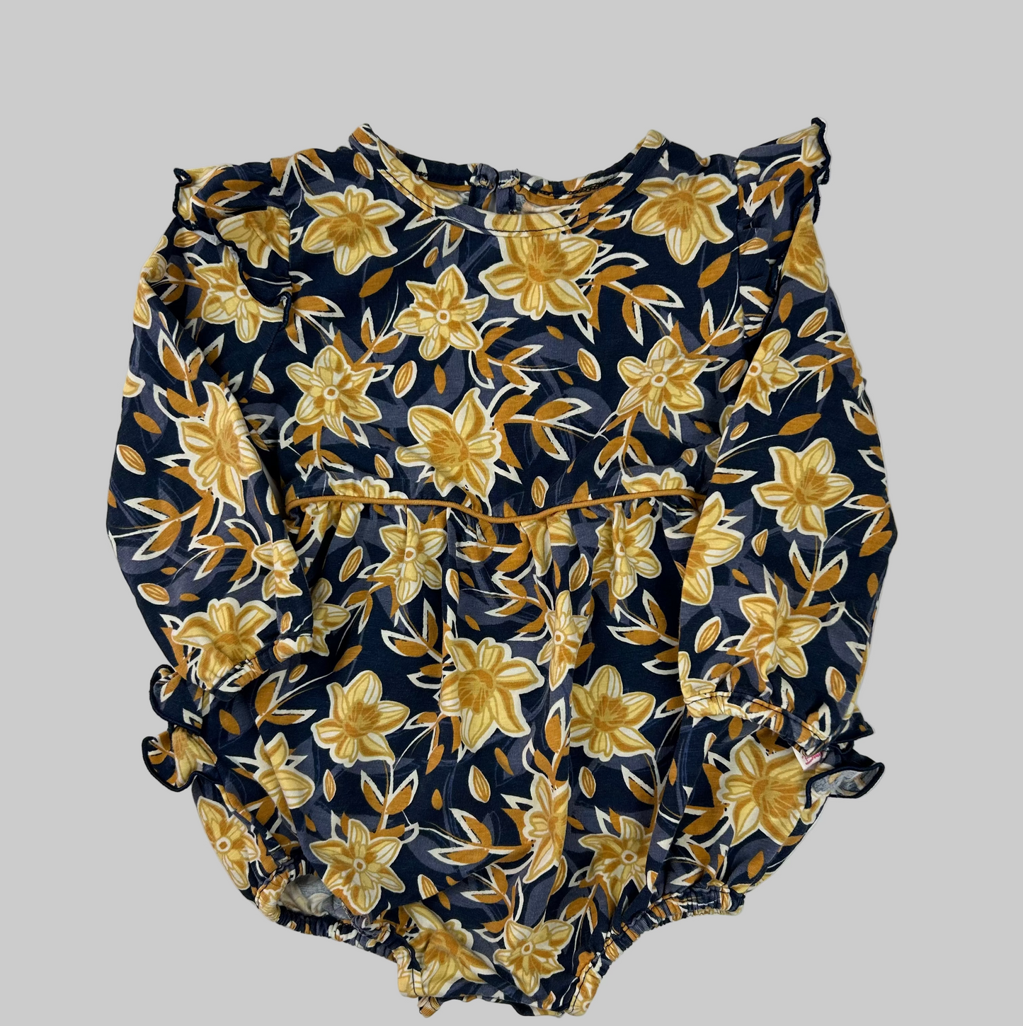 Ruffle Butts Fields of Gold Romper 18-24M