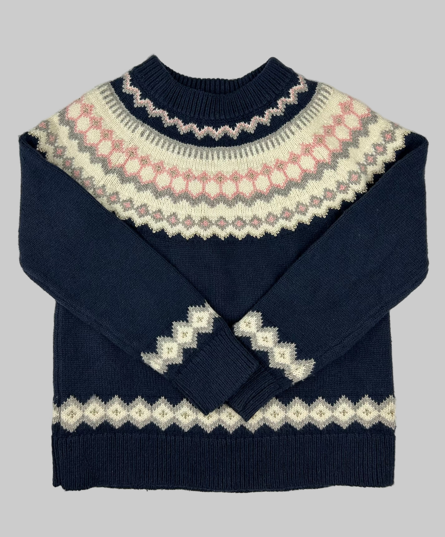 Crewcuts Navy Fair Isle Sweater 6/7