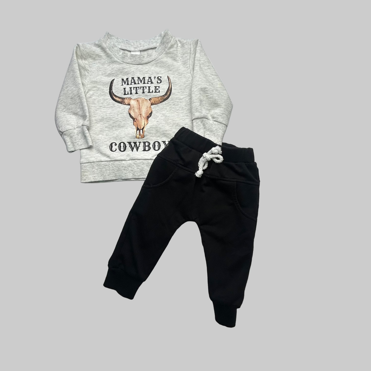 2 Pc Set Mama's Little Cowboy 3-6M