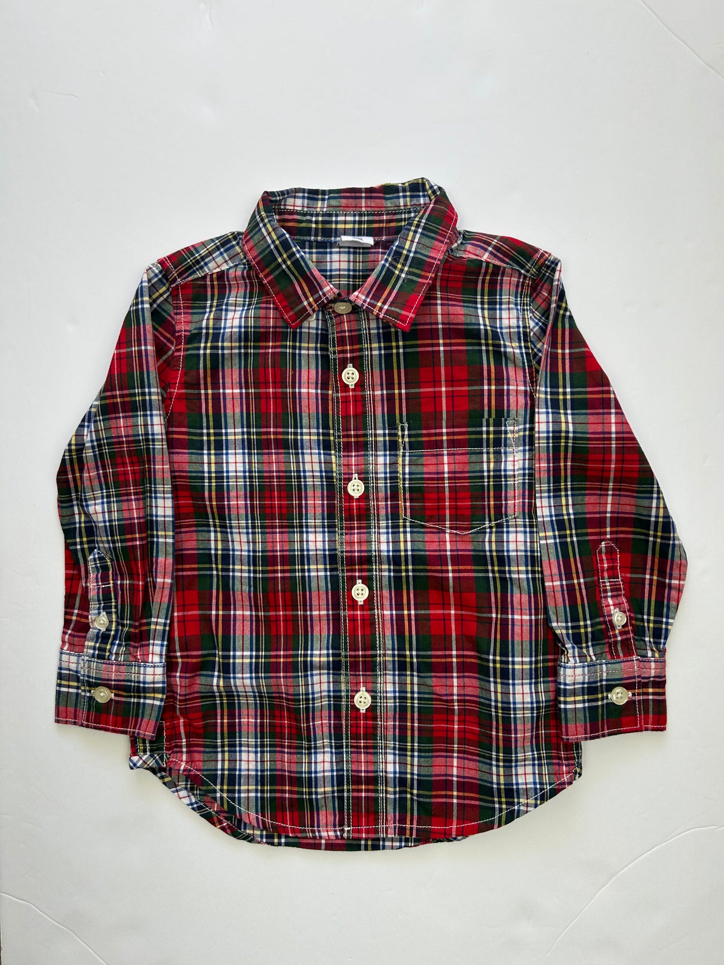 Baby Gap Holiday Red Plaid Shirt 2Y