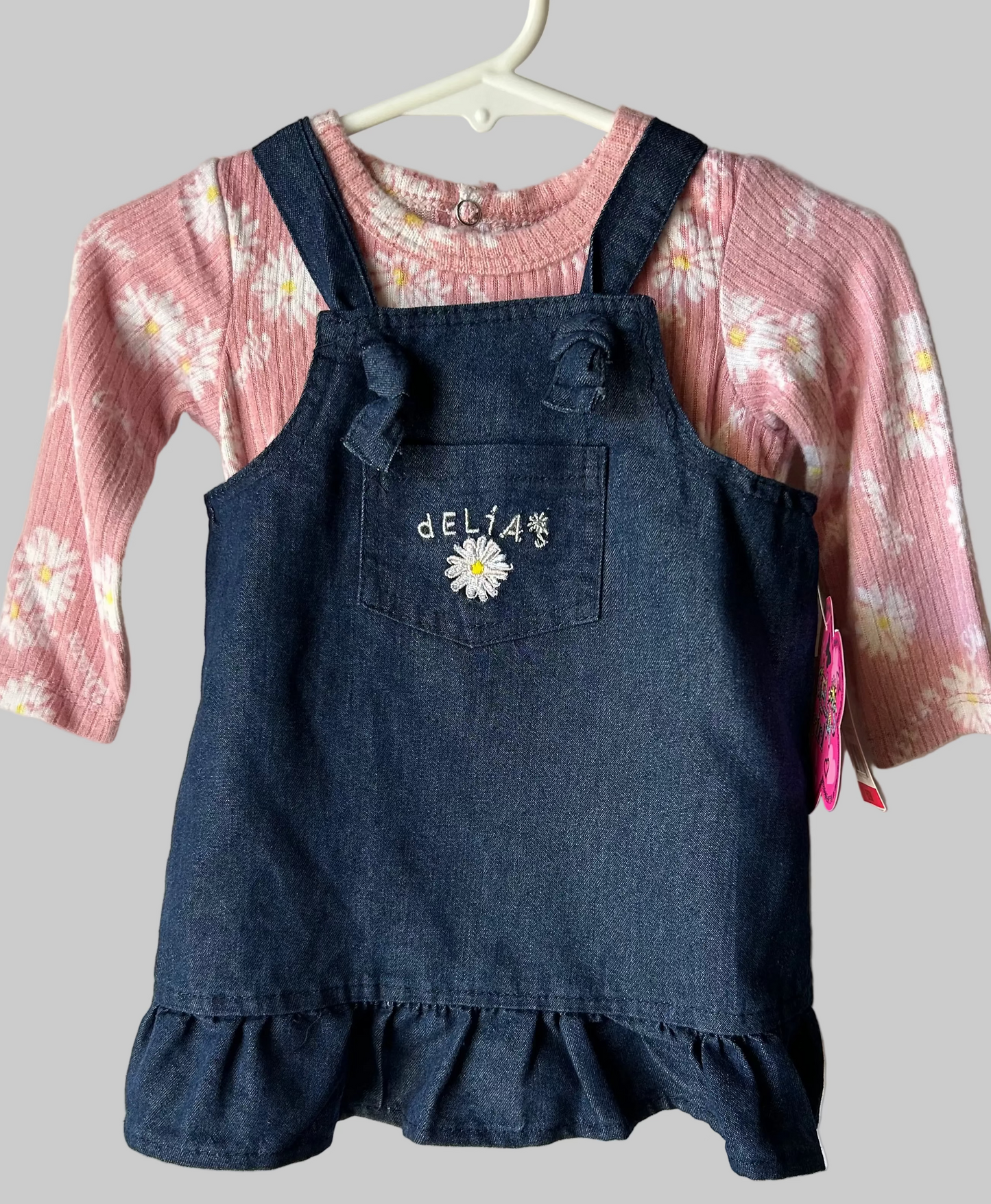 Delia's Girl 2Pc Denim Dress Set 6-9M w/tags
