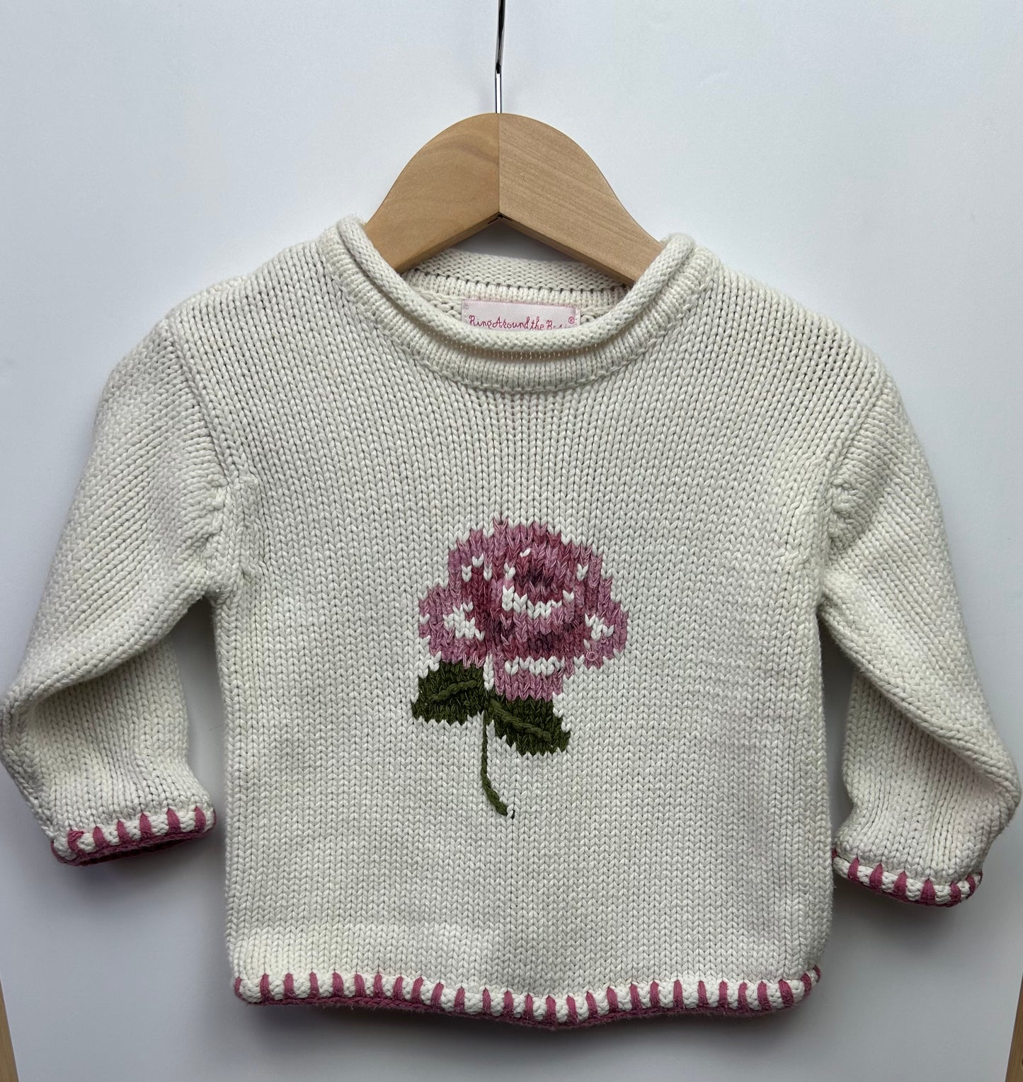 Ring Around the Rosie White Sweater 24M