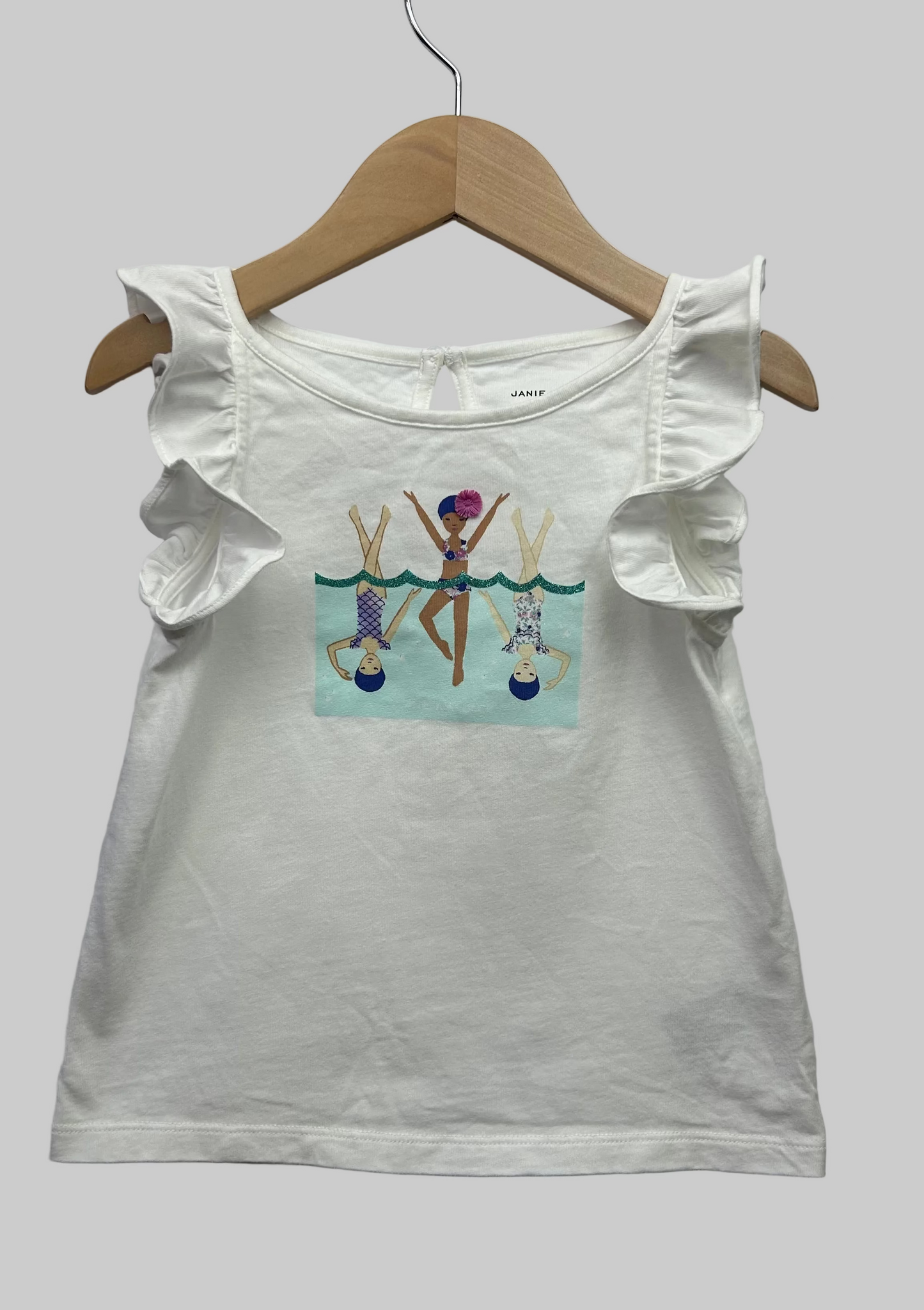 Janie and Jack White Ruffle Shirt 5T