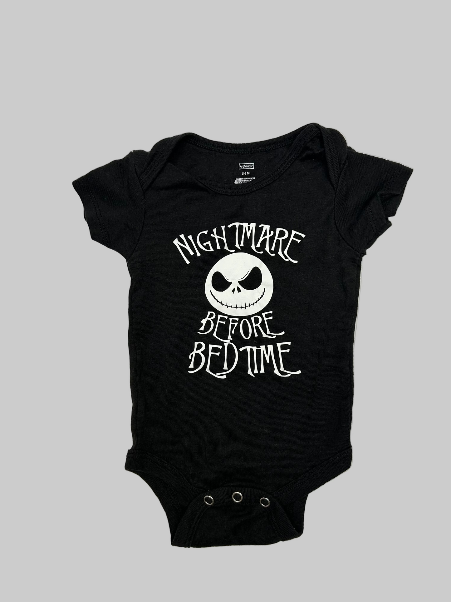 Nightmare Before Bedtime Onesie 3-6M