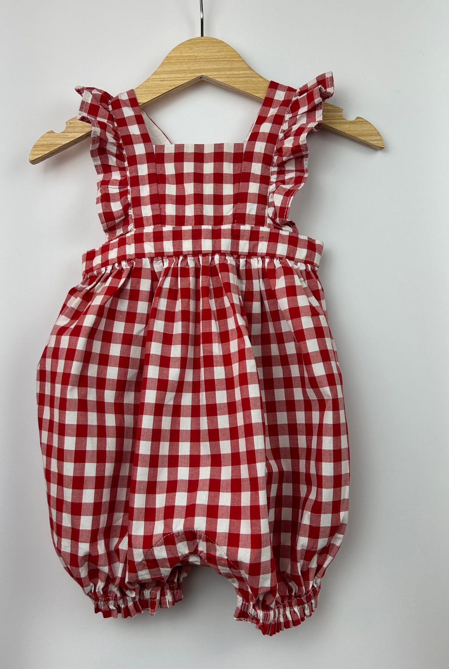 Baby Gap Red Gingham Romper 3-6M