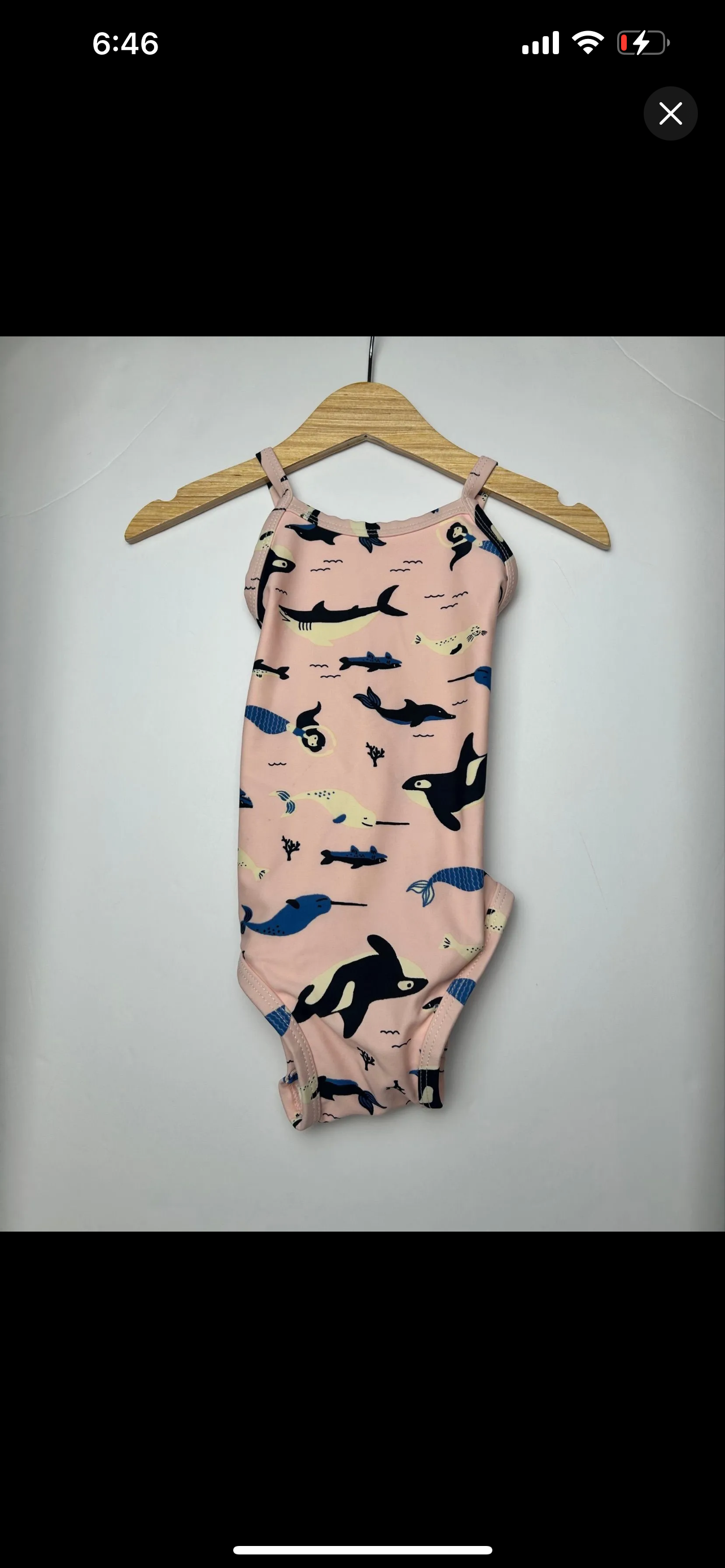 Hanna Andersson Ocean Mammals Pink Swimsuit 18-24M