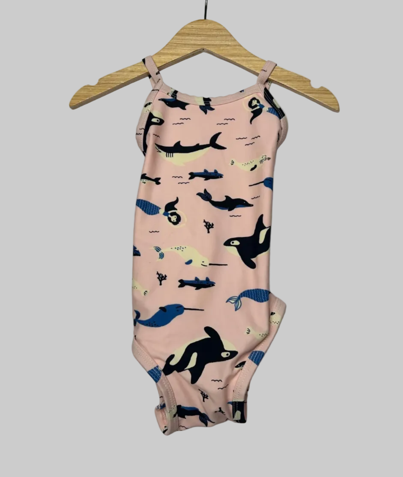 Hanna Andersson Ocean Mammals Pink Swimsuit 18-24M