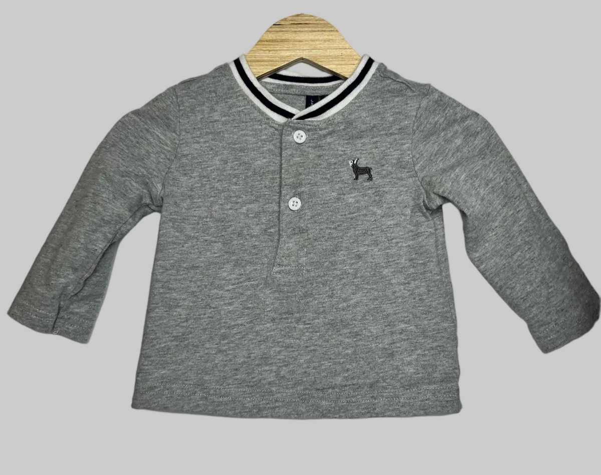 Janie & Jack Gray Tee 3-6M
