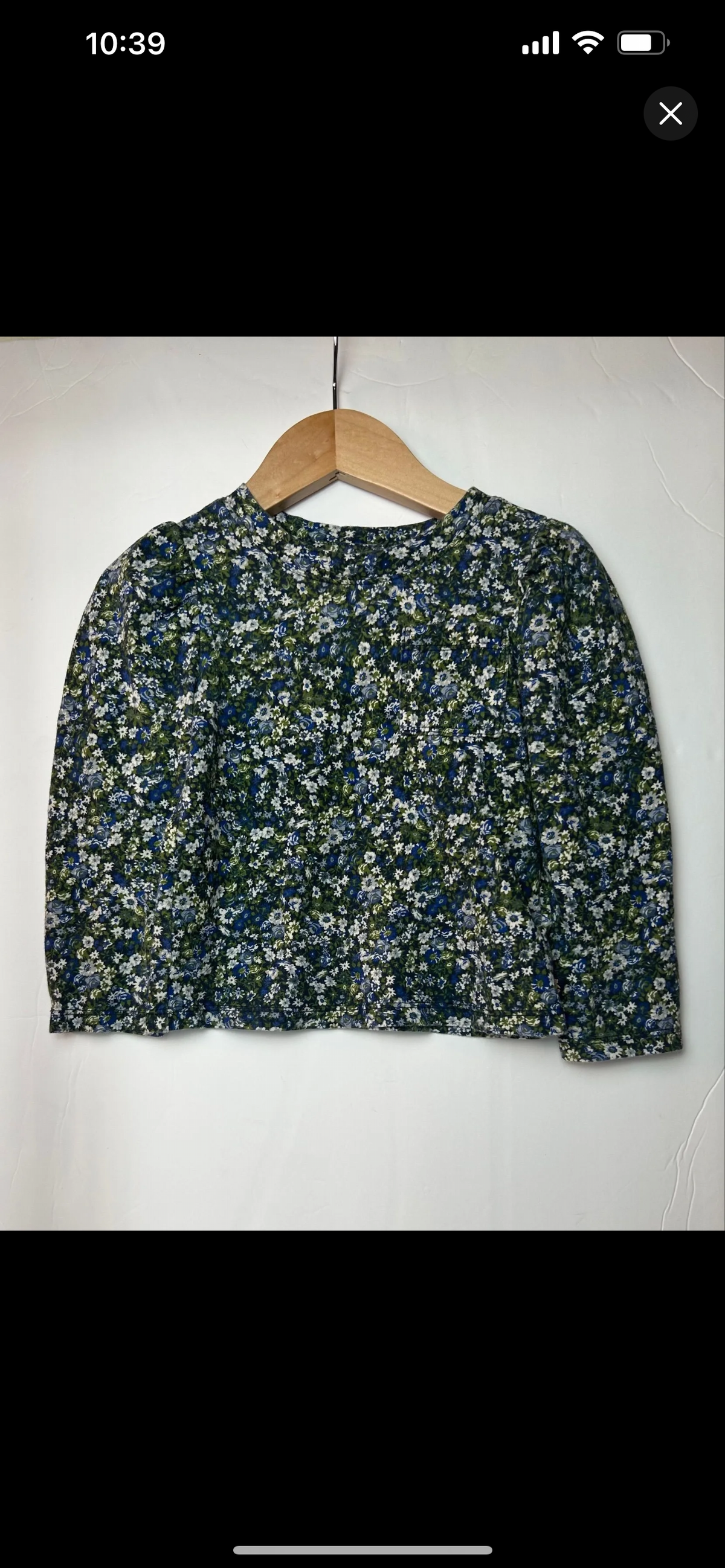 Baby Gap Navy & Green Floral Top 3T